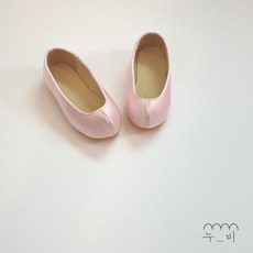 여아한복신발 아델린 실크 연분홍 (130-140)
