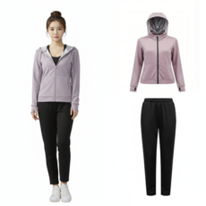 BYMSPORT NEW 다이어트 여성 땀복 후드 상하의 세트