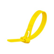 可鬆式束帶 理線束帶 尼龍束帶 水電工束線帶 電線固定器 延長線收納, 1個, 黃色8mm*250mm
