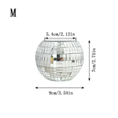 디스코 홀 캔들 거치대 유리 캔들 거치대 화분 티 램프 웨딩 파티 장식 (촛불 제외), 04 Silver M