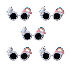 파티안경 생일안경5개입 선글라스 컵케익안경 유니콘안경, [CB_01_17] 유니콘화이트5개입