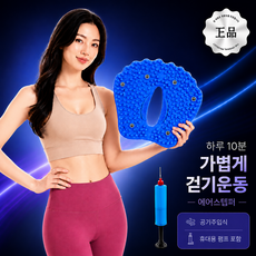 라코앤 지압 에어 스텝퍼 홈트 실내운동기구, 블루
