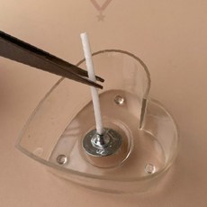 DIY 접착식 스티커 심지고정 공예용품 20p 투명 캔들제작 원형 양초만들기, 1개