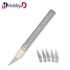 HobbyD 팔각형 홀더 아트나이프 세트 JY1001-실버펄, JY1001 실버 펄, 1개