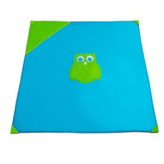 Munchkin Brica Go Play 휴대용 아기 여행용 놀이 매트 147.3cm x 147.3cm(58 x 58인치) 블루/그린 2피스 세트