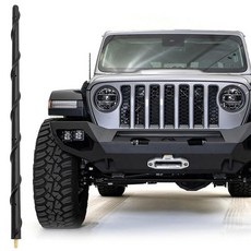 VOFONO 지프 랭글러 JK JT 글래디에이터 루비콘 사하라 언리미티드 스포츠 2007-2024 2025용 쇼트 안테나 지프 랭글러 안테나 교체품 자동차 라디오 수신용 2, 지프 랭글러와 호환 가능, 16 Inch, 1개