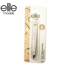 elite 彩色印花斜口眉夾, 1個
