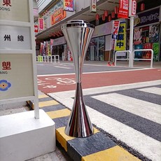 落地式衛生間灰缸立式帶蓋創意時尚電梯ktv廁所客廳灰缸, 銀色, 1個