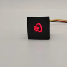 1PC 자동차 빨간색 LED 라이트 안개등 전원 켜기 버튼 레이더 스위치 VW 골프 6 5 Jetta Scirocco 2006 201, 10 Speaker