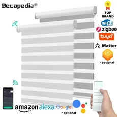 붙이는 블라인드 창문가리개 셀프설치 Decopedia Windows용 맞춤형 얼룩말 전동 롤러 슬라이딩 도어용 블랙아웃 주야간 창