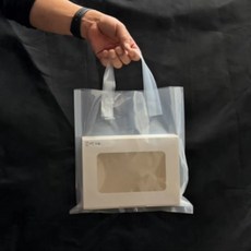 손잡이 비닐 쇼핑백 소, 투명, 100개