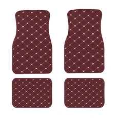 자동차 바닥 매트 범용 방수 전면 풀 세트 러그 가죽 카펫 인테리어 4 개, 06 Coffee