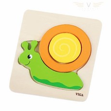 브이커머스 감각발달완구 원목 베이비퍼즐 달팽이