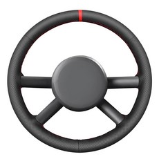 MEWANT 지프 랭글러 (JK) 2007-2011 지프 랭글러 (JK) 2007-2011 자동차 스티어링 휠 액세서리 지프 랭글러 (JK) 2007-2011용 핸드 바느질 3, 1: PU 가죽 & 레드 마커 & 레드 실