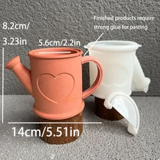 대형 화분 실리콘 몰드 시멘트 파종기 석고 펜꽂이 몰드 테라조 캔들 베셀 라운드 스퀘어 파종기 주조 몰드, 08 Kettle-mold