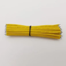 100Pcs 주석 도금 24AWG 와이어 브레드 보드 PCB 솔더 케이블 전자 길이 5CM 8CM 10CM, 03 Yellow, 04 15cm