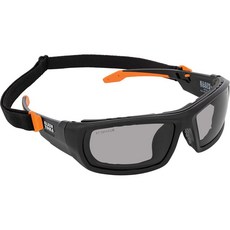 안전 안경 ANSI Z87.1+ 프로 풀 프레임 개스킷 그레이 렌즈 자외선 차단 김서림 방지 스크래치 방지, Gray Lens, 1