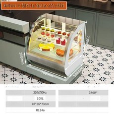냉장 쇼케이스 냉동고 미니 카페쇼케이스 카페 음료 70x50x73 블랙, 기본 모델명/품번, 0.7m 스테인리스스틸 라운드