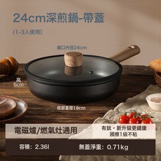 DFMEI 新款鈦炒鍋平底鍋不粘鍋家用煎牛排煎蛋專用鈦鍋輕量電磁爐平底鍋, 1個