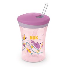 누크 액션 유아용 빨대컵, 230ml, 1개, 퍼플
