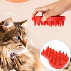 [샵피카] 캣실리콘 브러쉬 고양이털브러쉬 죽은털제거빗 죽은털빗 단모종빗