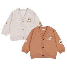 봄가을)베어가디건(브라운/베이지)