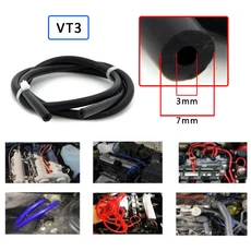 2M 길이 실리콘 16MM 튜브 유니버설 호스 진공관 4MM 6MM 부품 12MM 8MM 파란색 3MM 14MM 자동차 10MM, ID 3MM BLACK 2M