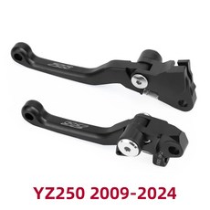 가능한 접이식 야마하 핸들바 레버 2001 조절 브레이크 클러치 YZ250 호환 250 피벗 오토바이 YZ 250FX YZ250X 액세서리, YZ250 09-24 Black, 1개