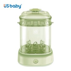 US baby優生 蒸氣消毒鍋 (無烘乾功能) - 奶杏色/青櫻色 8分鐘消毒完成, 青櫻色