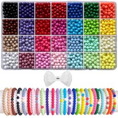 LLchunyun 팔찌용 아크릴 비즈 6mm 밝음 164496, 6mm 밝기