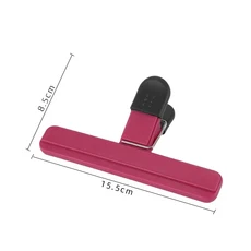휴대용 가방 클립 보관 식품 스낵 밀봉 백 실러 클램프 플라스틱 도구 정리, 06 rose L