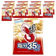 Calbee 卡樂比 卡樂先生蝦風味餅乾 35%減鹽版, 12包, 68g