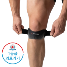 프리코지 의료용 러닝 슬개골 무릎보호대, 블랙 양쪽, 2개