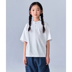 무신사 스탠다드 MUSINSA STANDARD KIDS 오버사이즈 헨리 넥 티셔츠 [화이트] MKETS4Z01-WH 418472