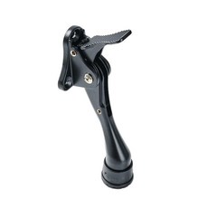 HOME&I 원터치 이지 페달 도어 스톱 스토퍼 높이 조절 가능한 킥다운 도어 스톱 고무 팁 스프링 레버 나사 타입 (블랙 10.2cm(4인치) x 2팩), 4 Inch x 1 Pack, Black