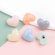 10p 20mm 손뜨개 고리 부자재 의류 단추 하트 젤리-14900EA, 20mm_핑크10p