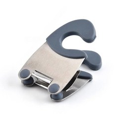 냄비 스푼 홀더 냄비 클립 홀더 실리콘 그립 (숟가락 주걱 포크 등 조리기구용) 화상 방지 스푼 받침대 주방용품, 라이트 그레이