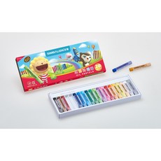 雄獅粉蠟筆，安全無毒，多色可選 (12/16/20/24/30/36/50/60色)，水溶性/大支粉蠟筆, 1個, OP-20A粉蠟筆20色