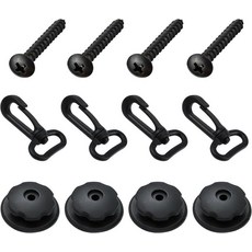 우야오야오 4PCS 자동차 화물망 고리 나사가 달린 튼튼한 트렁크 보관망 차량 고정용 패스너 하드웨어 키트 교체 대부분의 자동차를 위한 액세서리후크 액세서리, Hook Accessories