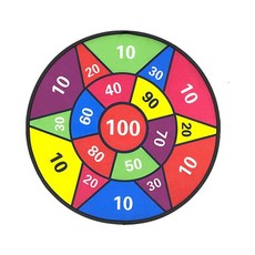 대형 다트판 접이식 던지기 과녁 다트 게임 찍찍이 후크볼 36cm 72cm, M(48cm) 100포인트x6볼, 1개