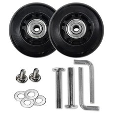 Tostyles 64mm x 18mm 슈트케이스 교체 바퀴 수하물 360도 회전 튼튼한 2개 2873563