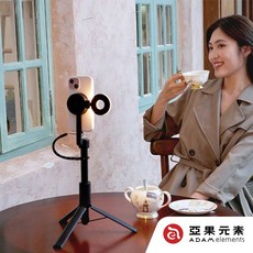 亞果元素 SELFIE Pro 藍牙無線遙控金屬自拍棒, 1個, 【SELFIE Pro】磁吸補光燈自拍棒