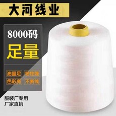 滌綸縫紉機線 大卷 高速線 家用手工, 150.3g,40s/2 小卷 3000碼小白*1個