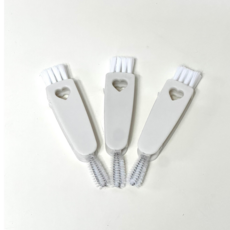 감성리빙 3in1 물병 텀블러 뚜껑 틈새 세척솔 브러쉬, 3개, 화이트