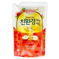 트리오 주방 세제 발효식초 설거지 세제 사과향 1.2L, 1개