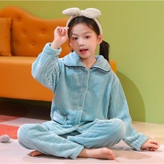 어린이 아동 주니어 겨울 수면 잠옷 파자마 상하복 세트