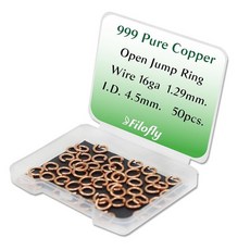 Filofly 999 순수 구리 오픈 점프 링 50개 (7.1mm OD/4.5mm ID) 355305, 7.1mm OD/4.5mm ID