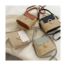 라벨르링 크로스백 숄더백 여성 가방 백 여자 라탄 여름, 라벨르링크로스백(민트그린)