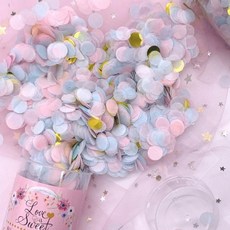 컨페티 종이 꽃가루 폭죽 파티 촬영 웨딩 포토 소품, 1개, GFarm  4-꽃폭죽-블루파우더