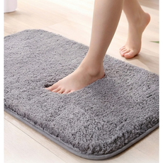 리치덕 빨아쓰고 먼지없는 부드러운 욕실 발매트 미끄럼방지, 그레이